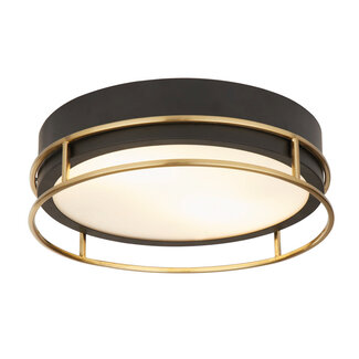 Searchlight Plafondlamp Phoenix Ø30cm - Zwart/Goud